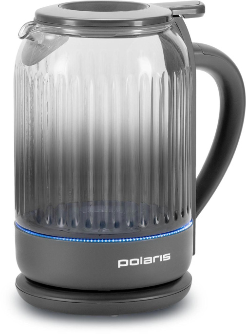 Чайник электрический Polaris PWK 0701CGL 1.5л. 2200Вт графит корпус: стекло/пластик