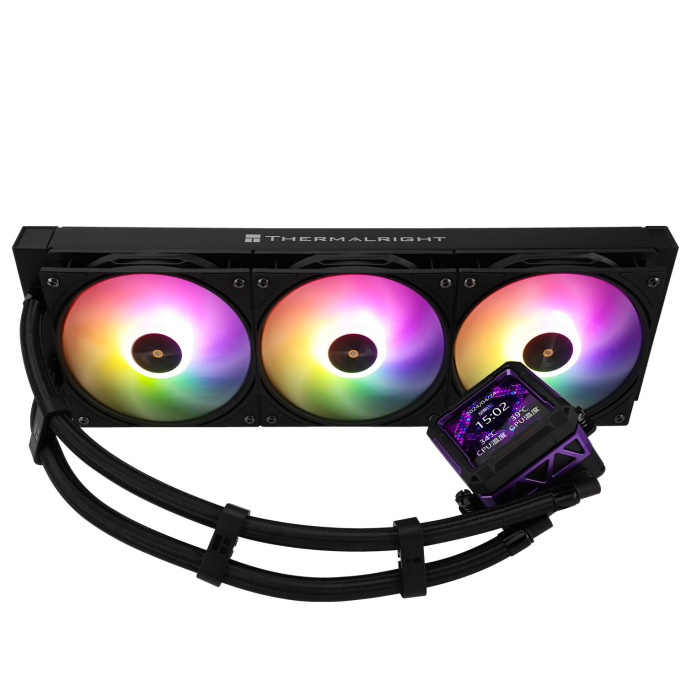 Водяное охлаждение для процессора Water Cooling System Thermalright Frozen Warframe Pro 360 Black Argb 360mm, Black, ARGB/ Fans: 3x120mm, 70.84CFM, 29.8dBA, 2000RPM/ Pump height 60mm, 23dBA, 3000RPM, Rad thickness 27mm/ S: 1200, 1700, 1851, 2011, 2066, (