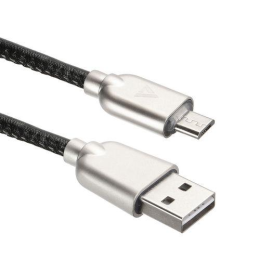 Кабели USB ACD USB кабель ACD-Allure MicroUSB ; USB-A Кожа, 1м, черный ACD-U926-M1B