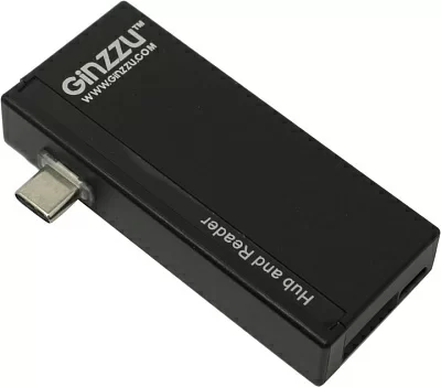 Картридер Ginzzu GR-562UB USB3.0-C SDXC/microSDXC Card Reader/Writer+2portUSB