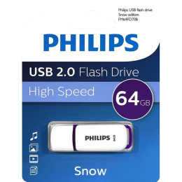Флеш накопитель 64GB PHILIPS SNOW2.0 64GB, USB 2.0 FM64FD70B/97
