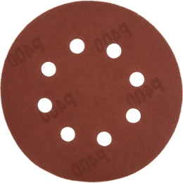 Круг абразивный на ворсовой подложке под липучку, перфорированный 5 шт; 125 мм; 8 отв.; P400 MATRIX 73814