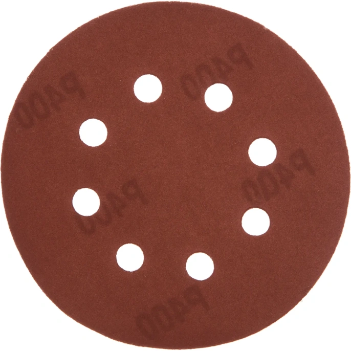 Круг абразивный на ворсовой подложке под липучку, перфорированный 5 шт; 125 мм; 8 отв.; P400 MATRIX 73814