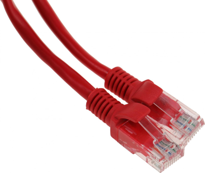 Патч-корд PREMIER PP12-1M/R литой (molded), UTP, кат.5E, 1м, 4 пары, 26AWG,  алюминий омедненный,  многожильный,  красный