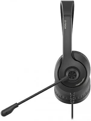 Наушники с микрофоном A4Tech Fstyler FH100U Stone Black (USB,шнур 2м, с регулятором громкости)