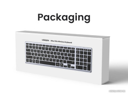 Клавиатура беспроводная UGREEN KU005 15956 2.4GHz Bluetooth5.0 Ultra Slim Wireless Keyboard. Цвет: серебристый