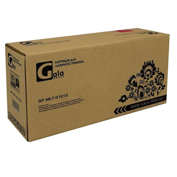 Картридж GalaPrint GP-MLT-D101S-New chip для Samsung ML-2160/ML-2162/ML-2165/ML-2167/ML-2168/SCX-3400/SCX-3405/SCX-3407/SF-760/ML-2165W/ML-2168W/SCX-3405W/SCX-3400F/SCX-3405F/SCX-3405FW/SF-760P 1500 копий. Партномер GP-MLT-D101S-New chip GP_MLT-D101S_New