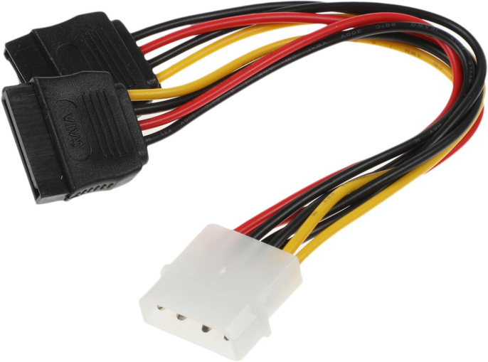 Кабель питания NingBo Molex 8980 -  SATA2 x,  0.18м