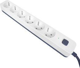 Сетевой фильтр Powercom SP-06W 1.8М 1.8м 6 розеток белый/серый коробка