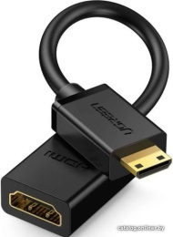 Кабель UGREEN 20137 Mini HDMI Male to HDMI Female Adapter. Длина: 22 см. Цвет: черный
