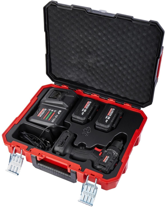Дрель-шуруповерт Elitech CD 20SL2 E2201.040.02 , 4Ач, с двумя аккумуляторами [205718]