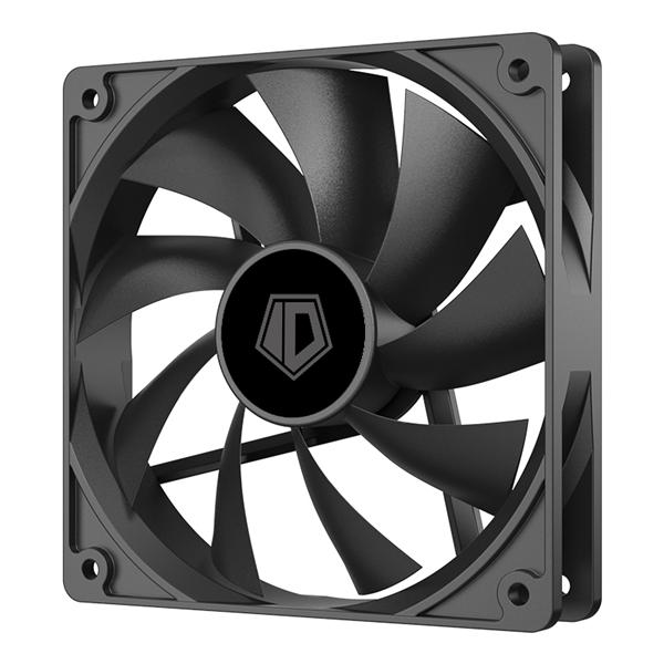 Вентилятор для корпуса ID-COOLING XF-120-K 120x120x25мм 60шт./кор, PWM, Low Noise, резиновые углы, 700-1800об/мин, черный BOX