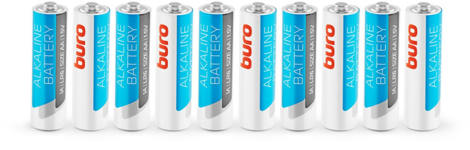 AA Батарейка Buro Alkaline LR6,  10 шт.