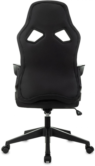 Кресло игровое Zombie 300 черный экокожа крестов. пластик пластик черный