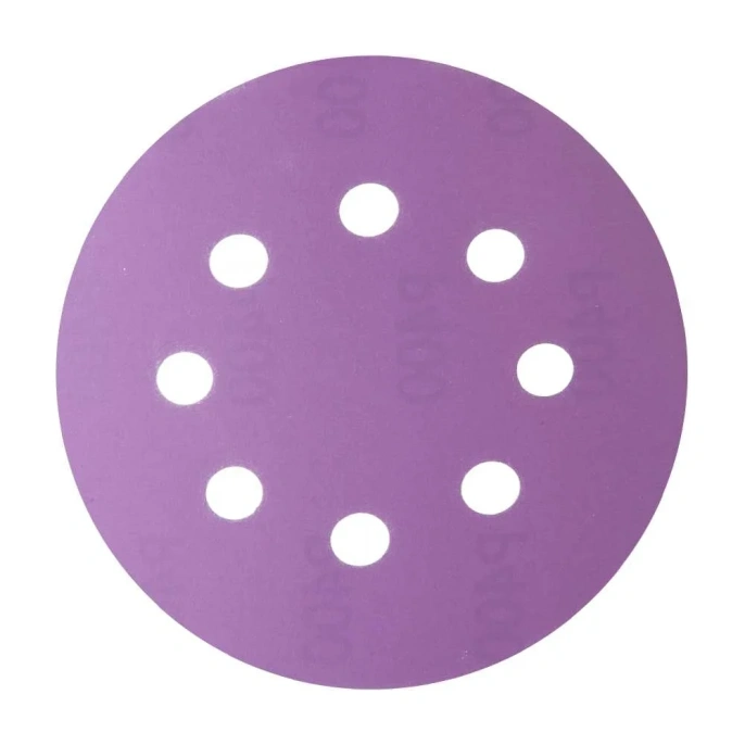 Круг шлифовальный Purple PP627 125 мм; 8 отверстий; Р400; 100 шт Hanko PP627.125.8.0400