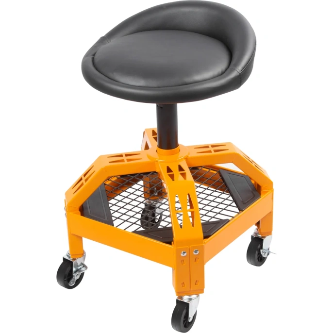 Рабочий стул для автослесаря WIEDERKRAFT с лотком для инструмента WDK-86016