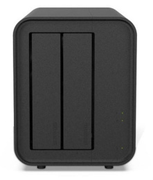 Внешний корпус для жёстких дисков TerraMaster D2-320 DAS tower/JBOD,RAID0,1/up to 2 SATA 3,5' or 2,5' /1xUSB3.1 Type-C gen2/1xPS/1YW