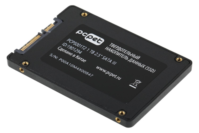 SSD накопитель PC PET PCPS001T2 1ТБ, 2.5", SATA III,  SATA,  oem