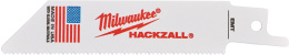 Полотно для сабельной пилы Milwaukee Hackzall 100х18 5шт 49005418 биметаллическая конструкция, для удаления клея, силикона, герметика, винила, ржавчины, краски и обоев