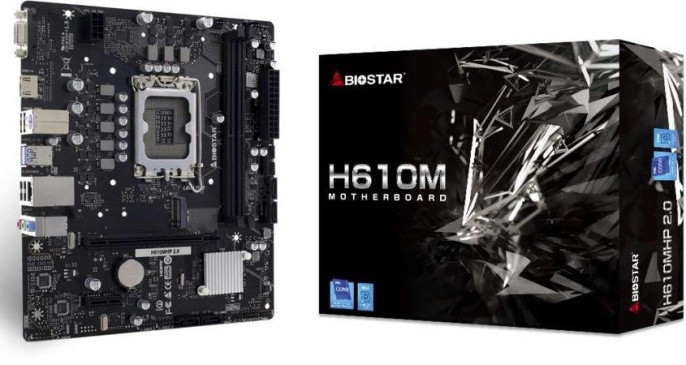 Материнская плата Biostar H610MHP 2.0 Soc-1700 Intel H610 2xDDR4 mATX AC`97 8ch 7.1 GbLAN RAID+VGA+HDMI