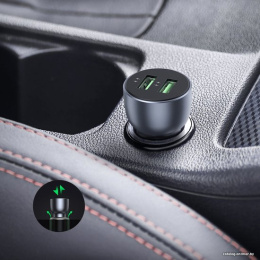 Автомобильное зарядное устройство UGREEN CD213 10144 QC 3.0+QC 3.0 Dual USB-A 36W Fast Car Charger. Цвет: темно-синий