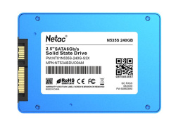 SSD накопитель Netac SSD N535S 240GB 2.5 SATAIII 3D NAND, 7mm, R/W up to 540/490MB/s, TBW 140TB, 5y wty NT01N535S-240G-S3X