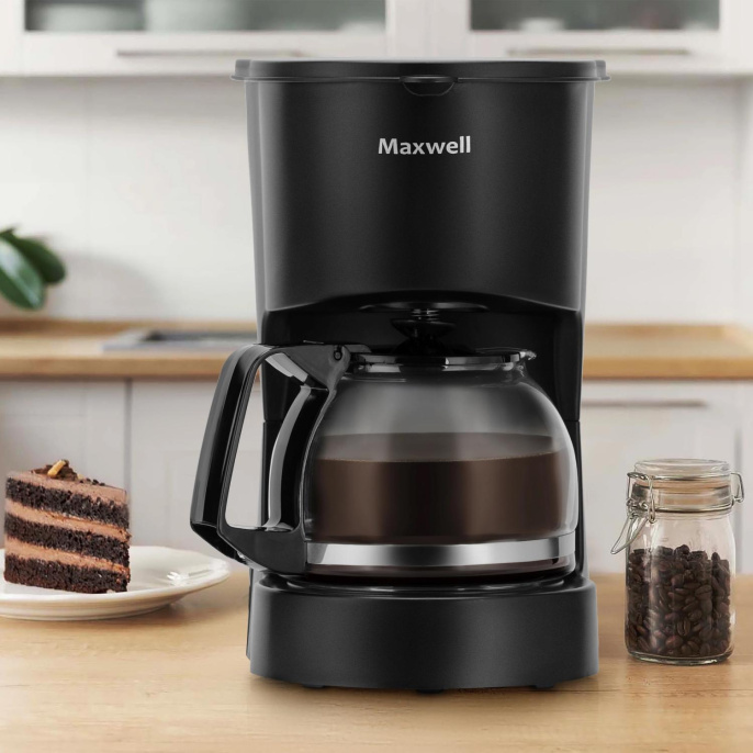 Кофеварка Maxwell MW-1657 BK, капельная, черный