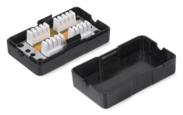 Адаптер WRline (WR-CM-IDC-C5E) проходн.Dual IDC кат.5E UTP бел.