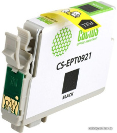 Картридж струйный Cactus CS-EPT0921 T0921 черный (8мл) для Epson Stylus C91/CX4300/T26/T27/TX106/TX109/TX117/TX119 с чипом