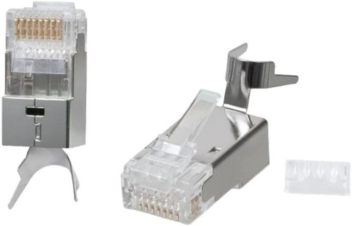 Коннектор Cabeus (8P8C-SH-C7(1.5)-TWP) кат.6A RJ45 серебристый