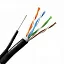 5bites Кабель Express US5525-305BPE-M витая пара UTP/SOLID/5E/24AWG/COPPER/PVC+PE/BLACK/OUTDOOR/MSGR/DRUM/305M