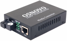 Медиаконвертер OSNOVO OMC-1000-11S5a Оптический Gigabit Ethernet медиаконвертер для передачи Ethernet по одному волокну одномодового оптического кабеля до 20км. Поддерживает скорость 10/100/1000М IEEE 802.3i, IEEE