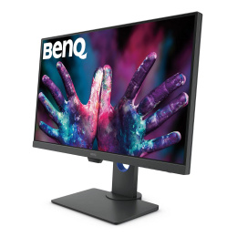 Монитор Benq PD2705Q 27'', 2560x1440, IPS, 60Hz, 1000:1, 250cd, 5ms, HDMI, DP; 4*USB 3.0; USB C*65W, Speakers, Height adj 110, Pivot, 100% sRGB, Flicker-free;Low Blue Light, Calibration Report, 3Y, Grey