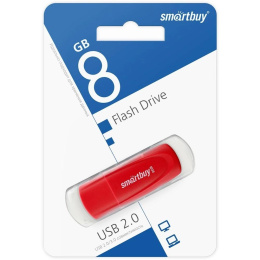 Smartbuy USB Drive 8GB Scout Red SB008GB2SCR UFD 2.0