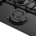 Газовая варочная поверхность Meferi Glass Ultra MGH604 черный