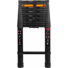 Лестница телескопическая алюминиевая односекционная ISMA (5.4м, 14 ступенек, max нагрузка 150кг, вес 15,4кг) ISMA-UP540(59676)