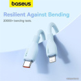 Кабель Baseus P10355701311-00 Pudding Series Fast Charging Cable Type-C to iP 20W 1.2m Galaxy Blue передача данных, питание устройств, скорость передачи: 480Mbps, материал: TPE