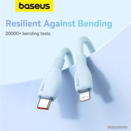 Кабель Baseus P10355701311-00 Pudding Series Fast Charging Cable Type-C to iP 20W 1.2m Galaxy Blue передача данных, питание устройств, скорость передачи: 480Mbps, материал: TPE