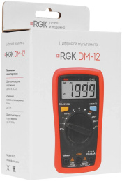 Мультиметр RGK DM-12 цифровой красный/черный 776561