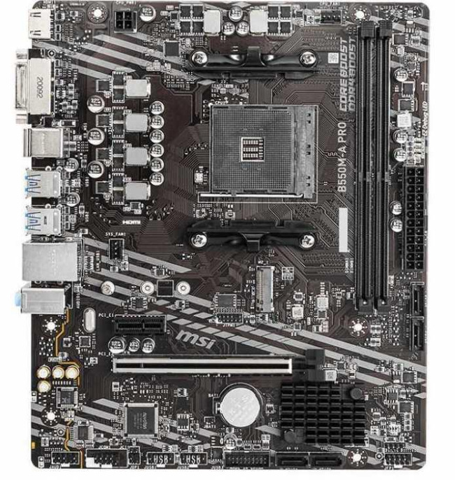 Материнская плата MSI B550M-A PRO Soc-AM4 AMD B550 2xDDR4 mATX AC`97 8ch 7.1 GbLAN RAID+DVI+HDMI