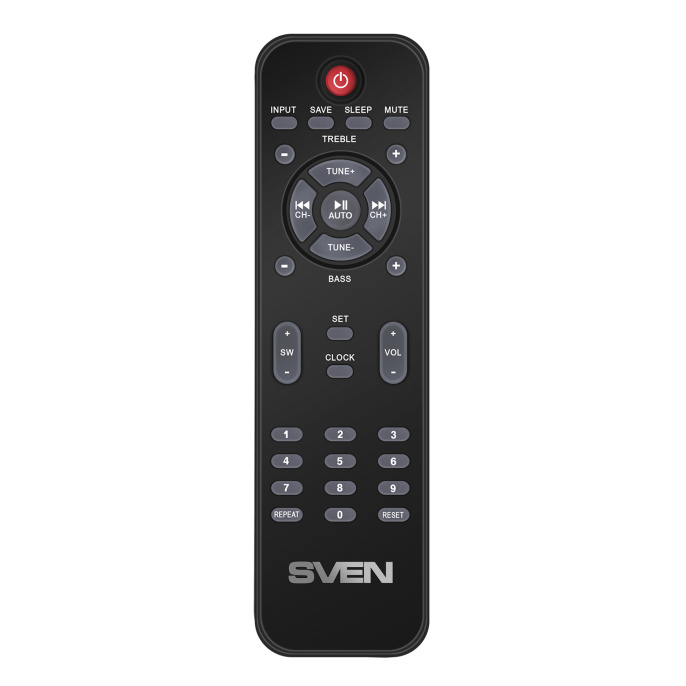 Акустика Sven MS-2050 Черный SV-013233 2 x 12.5 + 30 Вт, 45-20000 Гц, пульт ДУ, USB+SD ридер, FM-радио + часы, LED-дисплей, Bluetooth, сателлиты: 104x180x92, сабвуфер: 165x325x282 мм