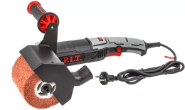 Щеточная шлифмашина P.I.T. PWP120-C щеточная, питание: сеть; потребляемая мощность: 1400 Вт, плавный пуск, регулировка оборотов