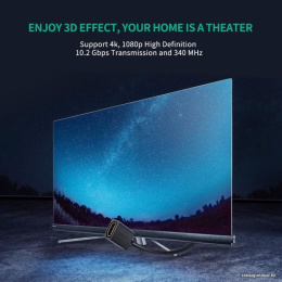 Кабель UGREEN HD107 10140 HDMI 4K Male to Female Cable. Длина: 0,5м. Цвет: черный