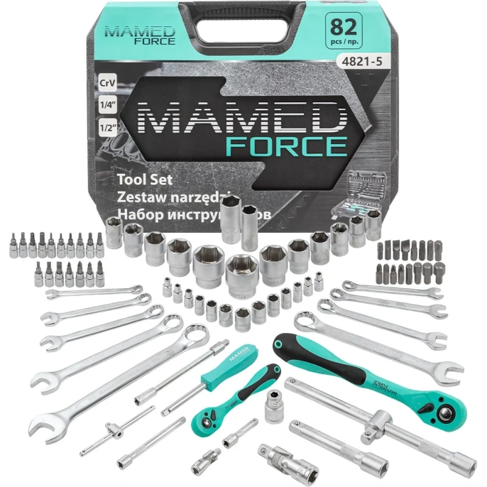 Набор инструментов profi 82пр. 1/4",1/2"(6гр)(4-32мм) MAMEDFORCE MF-4821-5(54637)
