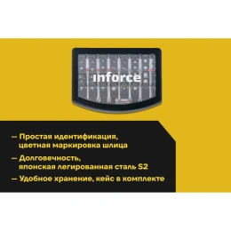 Набор бит с держателем 56 предметов Inforce 11-01-288