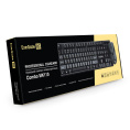 Комплект ExeGate Professional Standard Combo MK110 (клавиатура мультимедийная влагозащищенная 104кл. + мышь оптическая 1000dpi, 3 кнопки и колесо прокрутки, длина кабелей 1,5м; USB, черный, Color Box) EX295302RUS