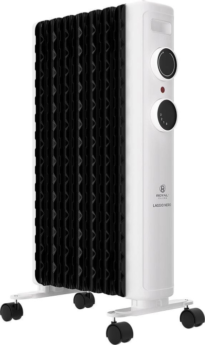Радиатор масляный Royal Clima LAGGIO NERO ROR-LN7-1500M 1500Вт белый/серый