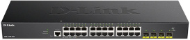 Коммутатор D-Link DGS-1250-28X/RU/A1A L3 24x1Гбит/с 4SFP+ управляемый