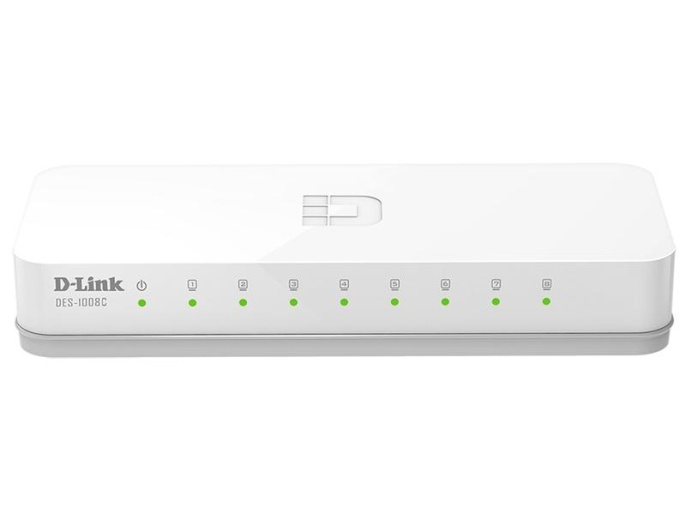 Коммутатор D-Link DES-1008C/B1A 8x100Мбит/с неуправляемый