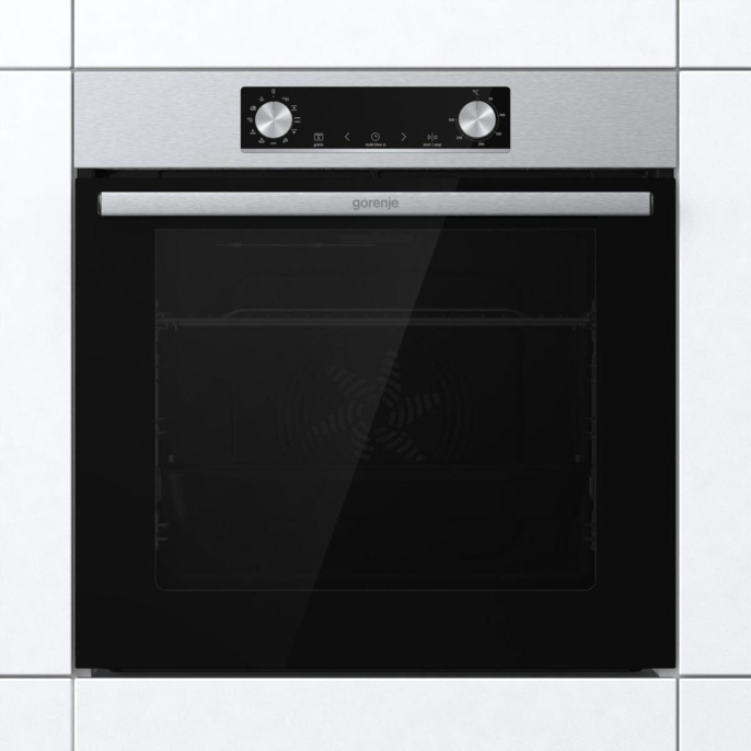 Духовой шкаф электрический Gorenje BO6735E05X,  77л,  дверца с 2 стеклами,  нержавеющая сталь